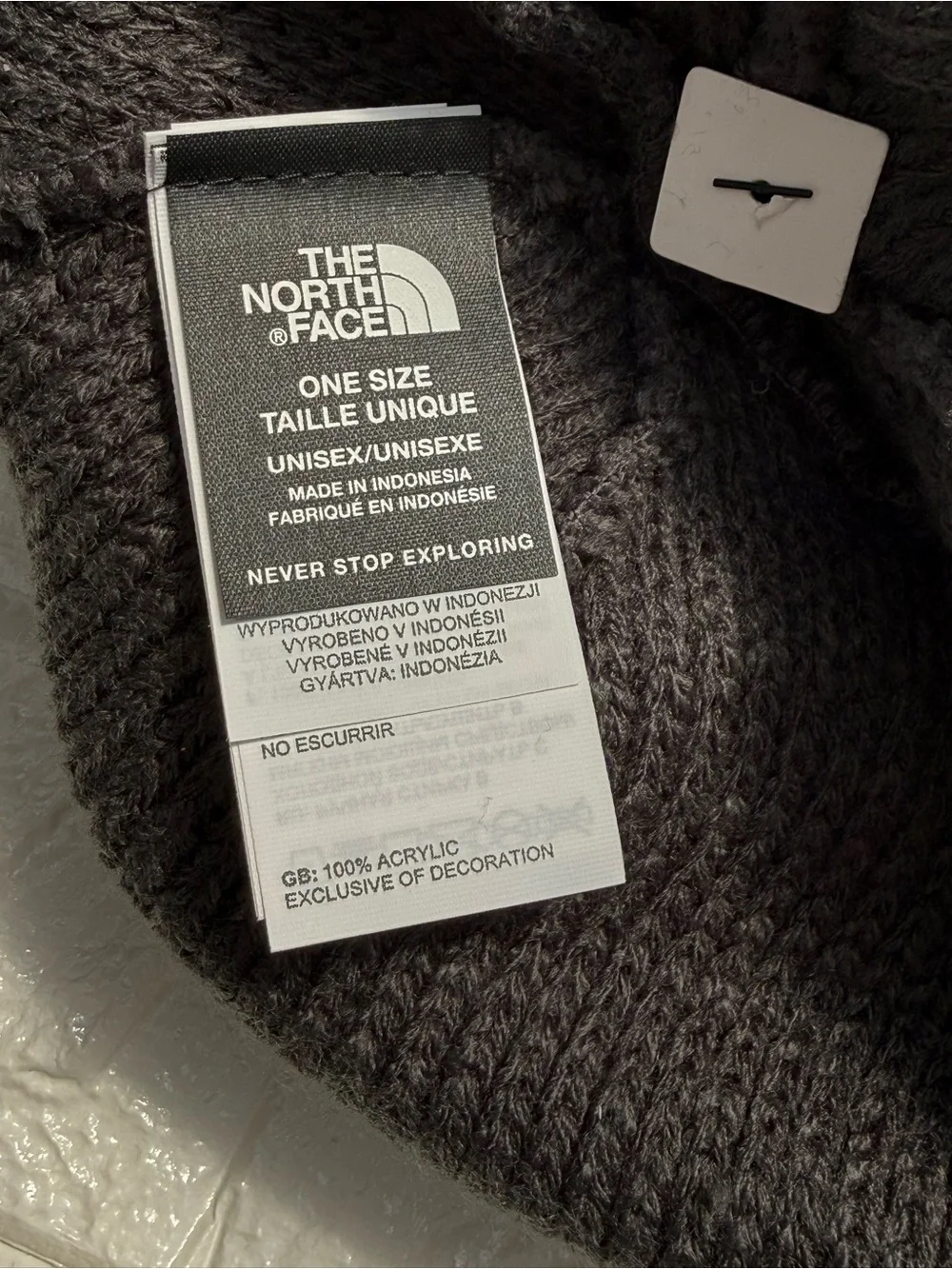 THE NORTH FACE Asphalt Grey Circular Rib Beanie